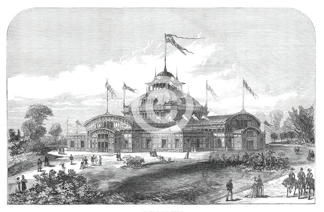 The American Centennial Festival Exhibition at Philadelphia, the Women's Pavilion, 1876. Creator: Unknown.