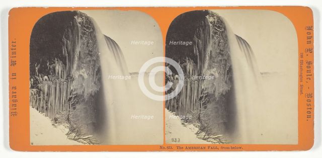 The American Fall, from below, 1861/88. Creator: John P. Soule.