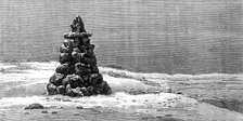 The American Franklin Search Expedition: Monument at Douglas Bay, 1881. Creator: Unknown