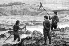 The American Franklin Search Expedition - on the Salmon Creek, 1881. Creator: Frank Dadd