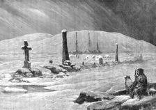 The American Franklin Search Expedition: graves of the comrades of Sir John Franklin, 1881. Creator: Unknown