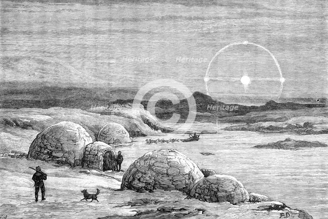 The American Franklin Search Expedition - Lake Daly, 1881. Creator: Frank Dadd.