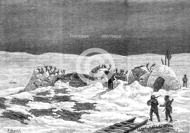 The American Franklin Search Expedition - reindeer camp in King William's Land, 1881. Creator: Unknown.