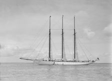 The American three mast schooner Karina 1912. Creator: Kirk & Sons of Cowes