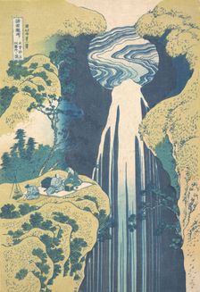 The Amida Falls in the Far Reaches of the Kisokaido Road (Kisoji no oku Amida-ga-taki)..., ca. 1827. Creator: Hokusai