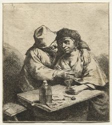 The Amorous Couple, mid 1600s. Creator: Cornelis Pietersz Bega (Dutch, 1631/32-1664)