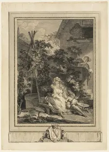 The Amorous Gardener, 1777. Creator: Isidore-Stanislas Helman