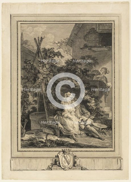 The Amorous Gardener, 1777. Creator: Isidore-Stanislas Helman.