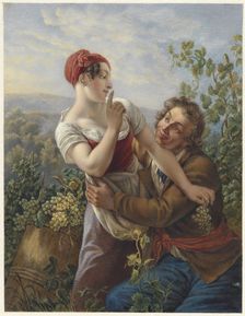 The amorous winegrower, 1829-1898. Creator: Jan Hendrik Neuman