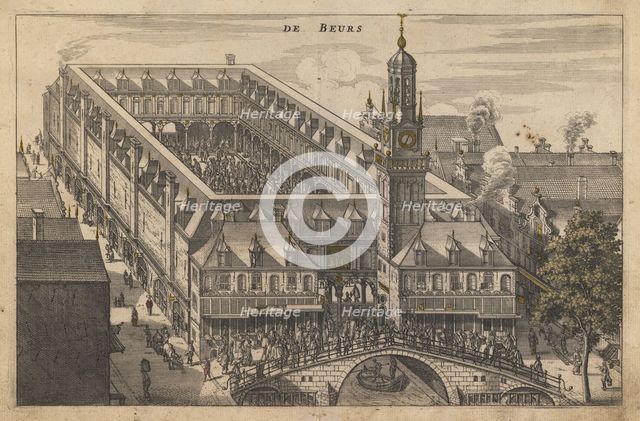 The Amsterdam Stock Exchange, Early 17th cen.. Artist: Anonymous  