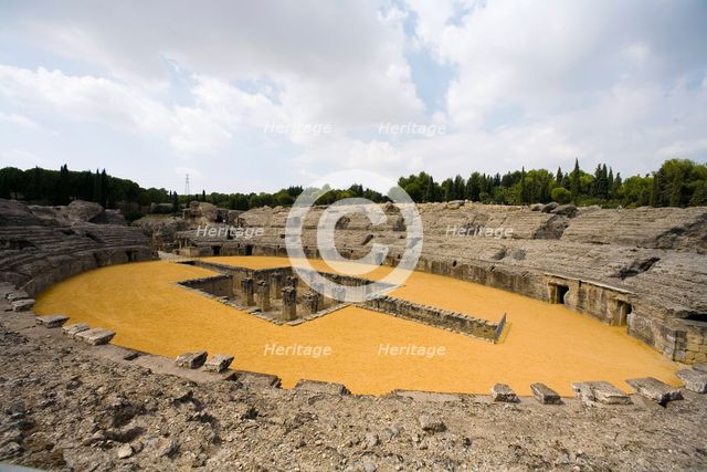 The amphitheatre at Italica, Spain, 2007. Creator: Samuel Magal.