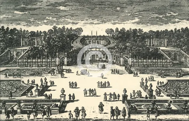 The 'amphitheatre' of the Villa Pamphili, 1670, (1903). Creator: Unknown.