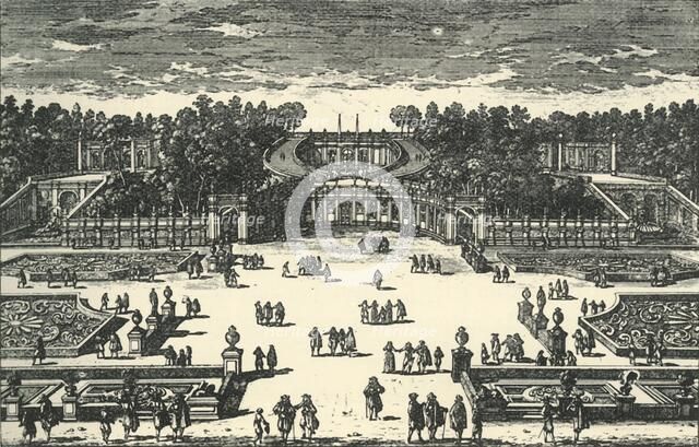 The 'amphitheatre' of the Villa Pamphili, 1670, (1903). Creator: Unknown.