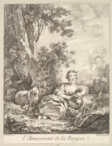 The Amusement of a Shepherd Girl. Creator: Marie Madeleine Igonet