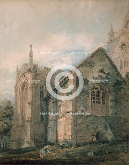 The Ancient Charnel House, Holy Trinity Church, Stratford-upon-Avon, 18th century. Artist: Thomas Girtin.