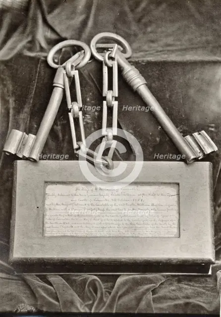 The ancient keys of Lancaster Castle, Lancashire, 1851. Creator: Unknown.