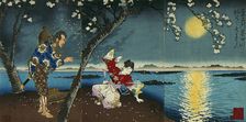 The Ancient Incident of Umewaka and the Child Seller beside the Sumida River, 1883. Creator: Tsukioka Yoshitoshi