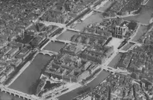 The Ancient Island Heart of Paris With Its Nine Bridges Seen From The Air c1935