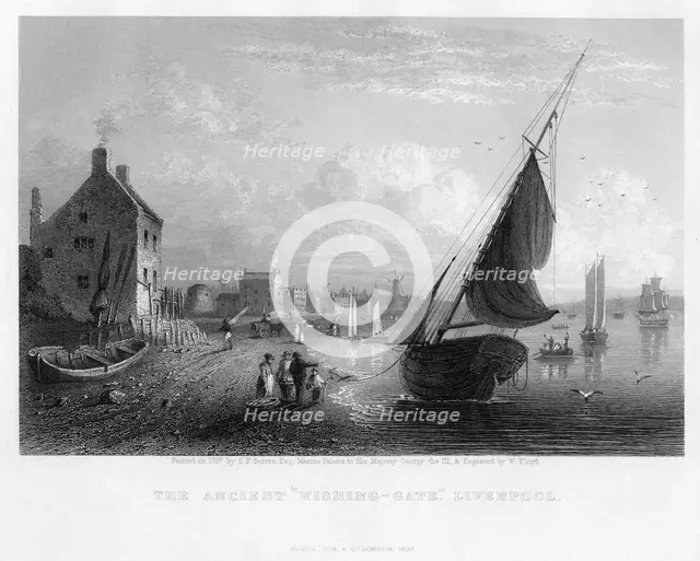 The Ancient 'Wishing-Gate', Liverpool, 1833.Artist: SF Serres