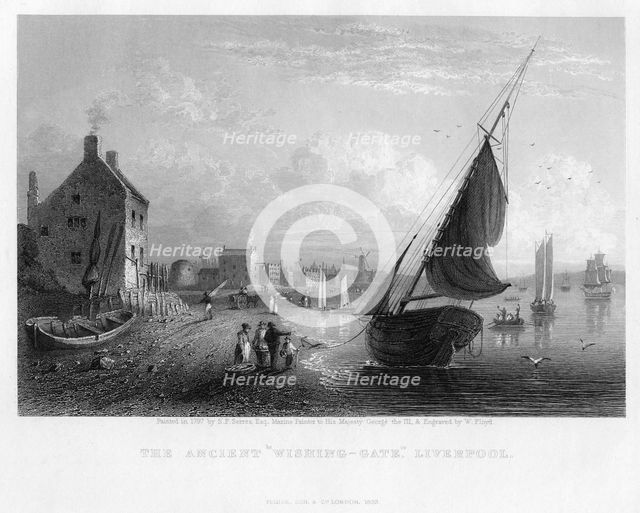 The Ancient 'Wishing-Gate', Liverpool, 1833.Artist: SF Serres