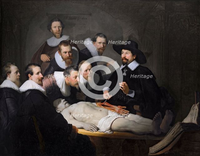 The Anatomy Lesson of Dr. Nicolaes Tulp, 1632. Artist: Rembrandt van Rhijn (1606-1669)