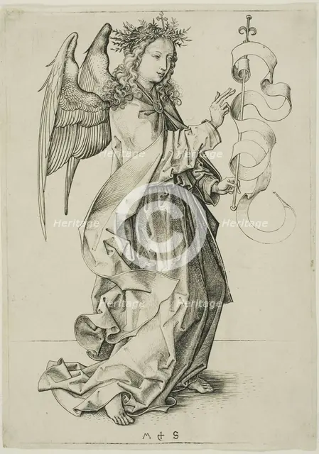 The Angel of the Annunciation, 1470/75. Creator: Martin Schongauer.