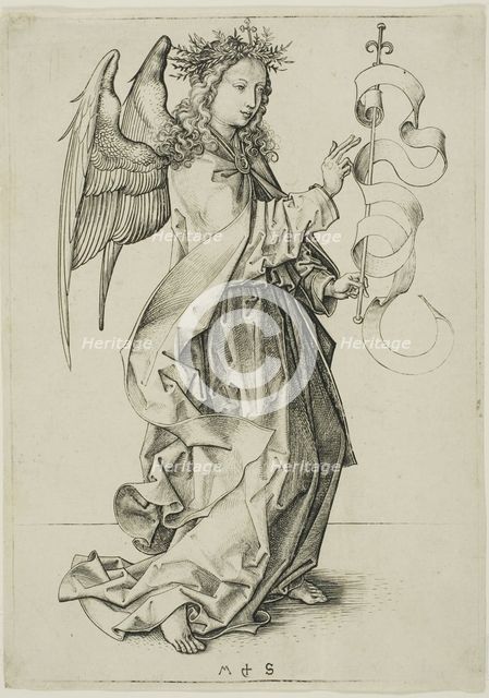 The Angel of the Annunciation, 1470/75. Creator: Martin Schongauer.
