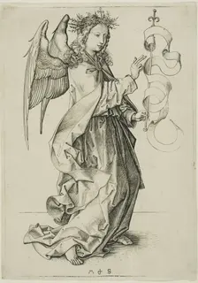 The Angel of the Annunciation, 1470/75. Creator: Martin Schongauer