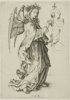 The Angel of the Annunciation, 1470/75. Creator: Martin Schongauer