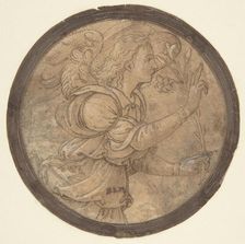 The Angel of the Annunciation (Cartoon for an Embroidery), 1466-1524. Creator: Raffaellino del Garbo