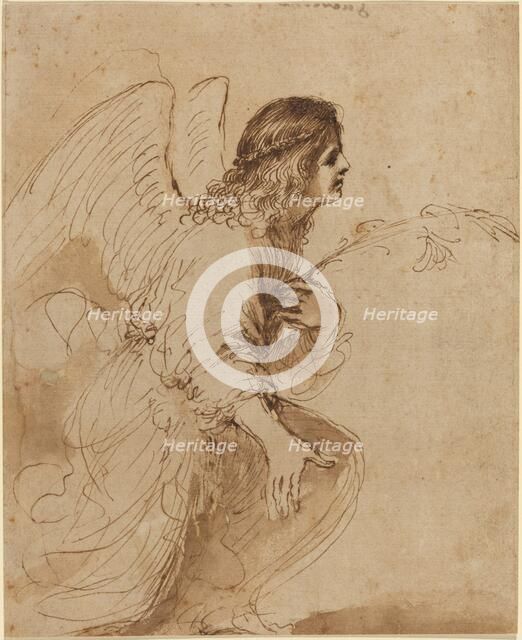 The Angel of the Annunciation, c. 1638/1639. Creator: Guercino.