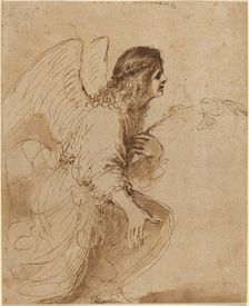 The Angel of the Annunciation, c. 1638/1639. Creator: Guercino