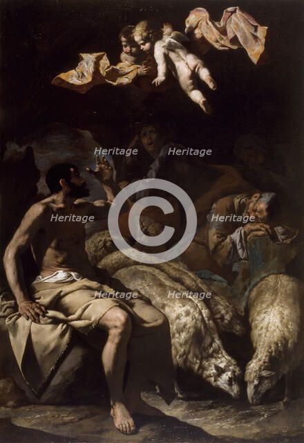 The Angel Appearing to the Shepherds, 1600-50. Creator: Master of the Annunciation to the Shepherds.