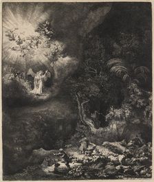 The Angel appearing to the shepherds, 1634. Creator: Rembrandt Harmensz van Rijn