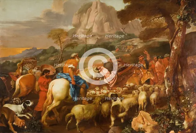 The Angel Appearing to the Shepherds, mid-late 17th century. Creator: Giovanni Benedetto Castiglione.