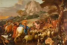 The Angel Appearing to the Shepherds, mid-late 17th century. Creator: Giovanni Benedetto Castiglione