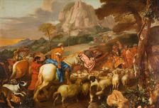 The Angel Appearing to the Shepherds, mid-late 17th century. Creator: Giovanni Benedetto Castiglione