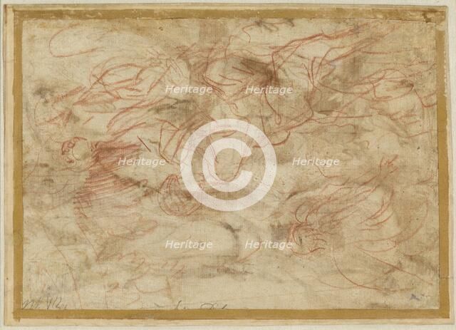 The Angel Appearing to Hagar in the Desert, c. 1660. Creator: Pier Francesco Mola.