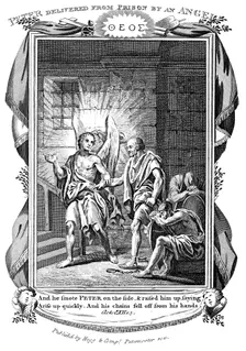 The Angel delivering St Peter from prison while the soldiers sleep, 1808. Artist: Anon