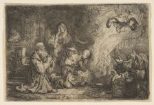 The Angel Departing from the Family of Tobias, 1641. Creator: Unknown