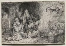 The Angel Departing from the Family of Tobit, 1641. Creator: Rembrandt van Rijn (Dutch, 1606-1669)