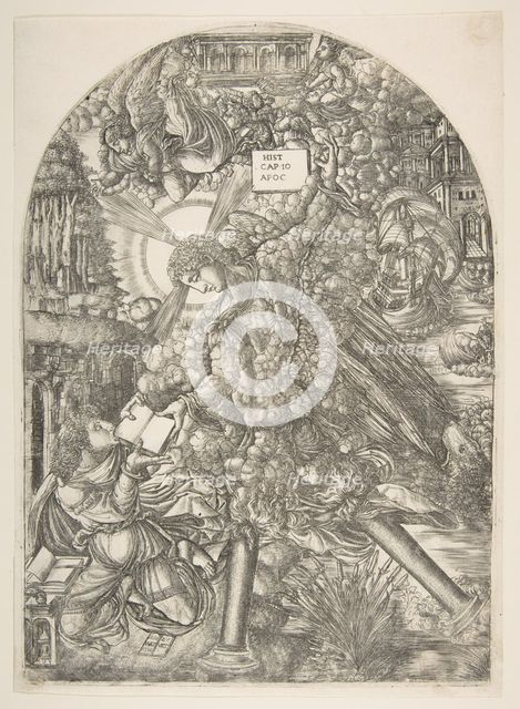 The Angel Gives Saint John the Book to Eat, from the Apocalypse.n.d. Creator: Jean Duvet.