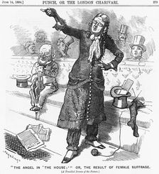 The Angel in The House; or the Result of Female Suffrage 1884. Creator: Unknown