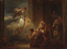 The Angel Leaves Tobias, 1820-1823. Creator: Alexander Lauréus