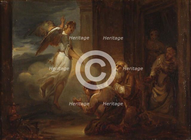 The Angel Leaves Tobias, 1820-1823. Creator: Alexander Lauréus.
