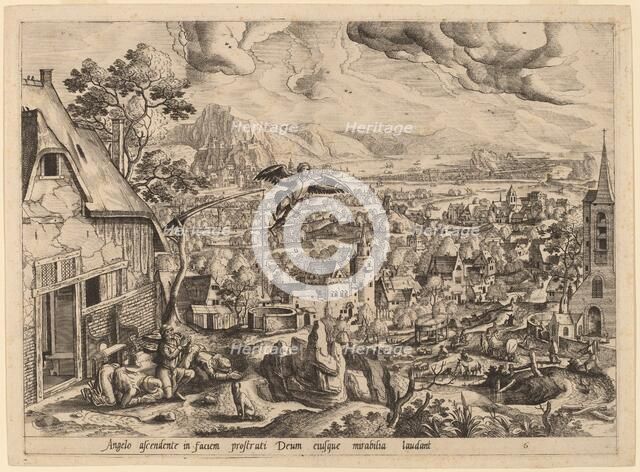 The Angel Leaves Tobias and His Family. Creator: Gerard de Jode.