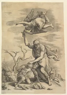 The Angel Staying the Arm of Abraham. Creator: Battista Franco Veneziano