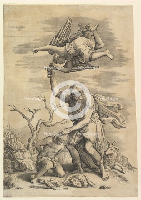 The Angel Staying the Arm of Abraham. Creator: Battista Franco Veneziano.
