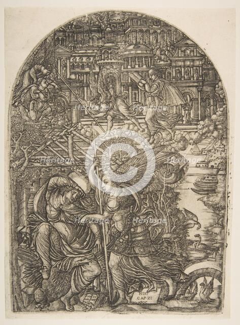 The Angel shows Saint John the New Jerusalem, from the Apocalypse.n.d. Creator: Jean Duvet.