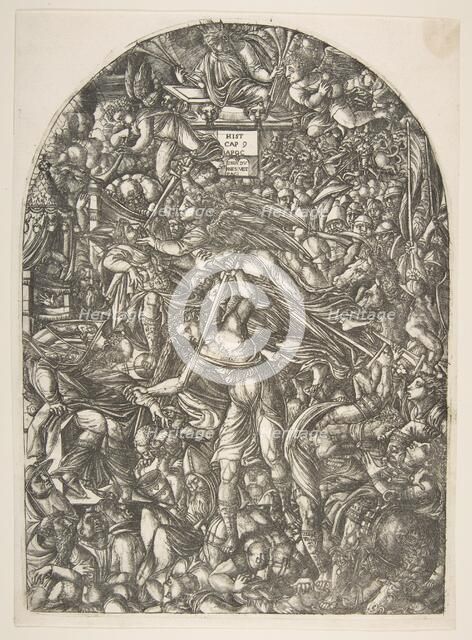 The Angel sounding the Sixth Trumpet, from the Apocalypse.n.d. Creator: Jean Duvet.